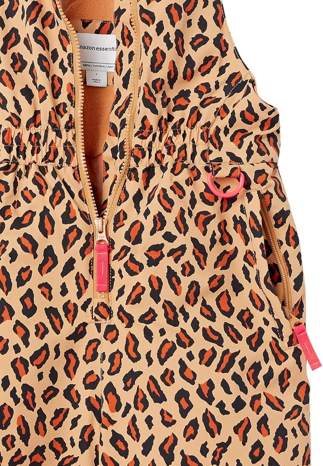 imageAmazon Essentials girls WaterResistant Snow Bib  Discontinued ColorsCamel Cheetah Print