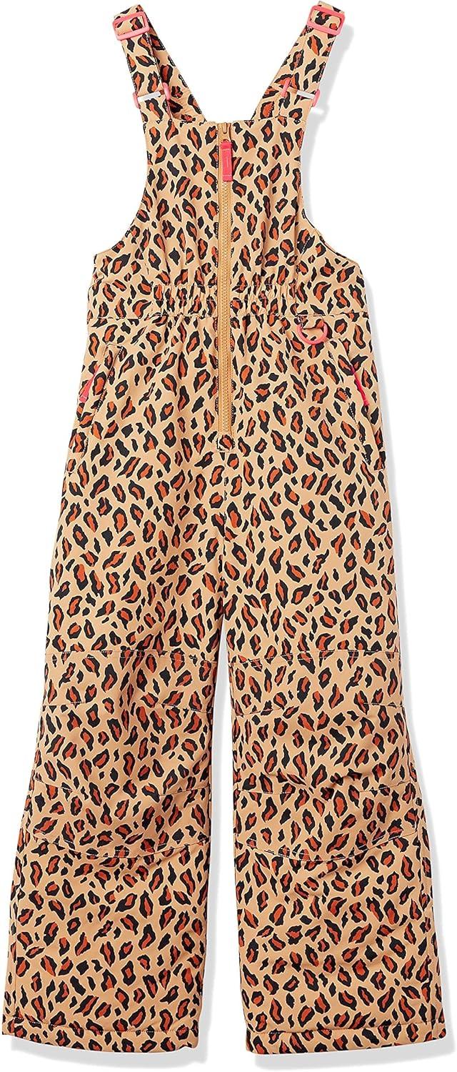 imageAmazon Essentials girls WaterResistant Snow Bib  Discontinued ColorsCamel Cheetah Print