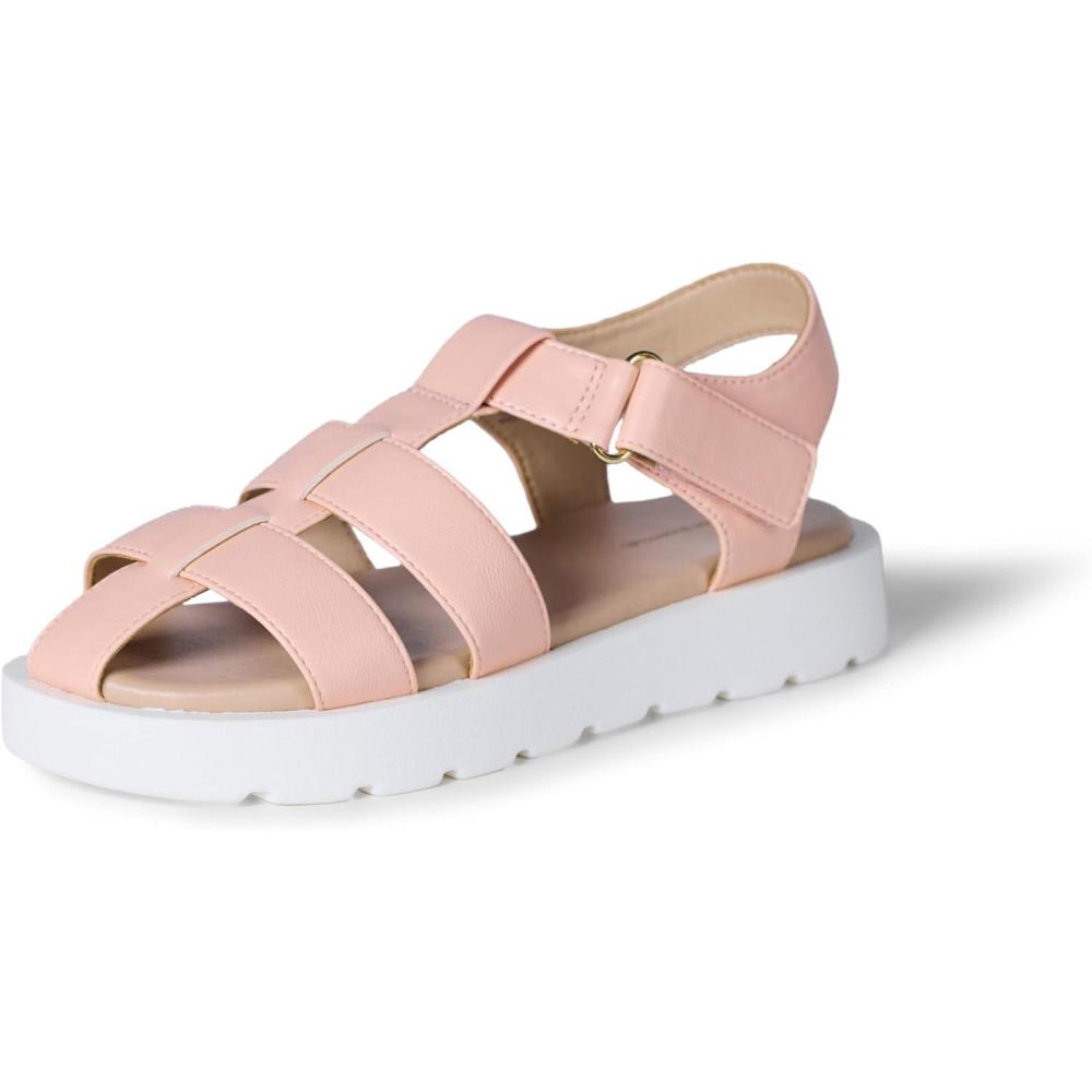 imageAmazon Essentials Girls Closed Toe Fisherman SandalsPink Faux Leather