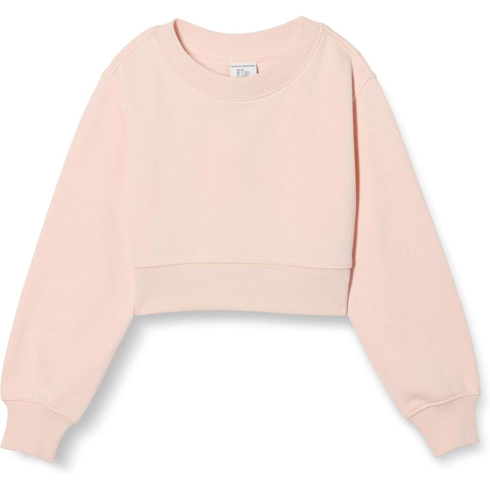 imageAmazon Essentials Girls Cropped SweatshirtLight Pink