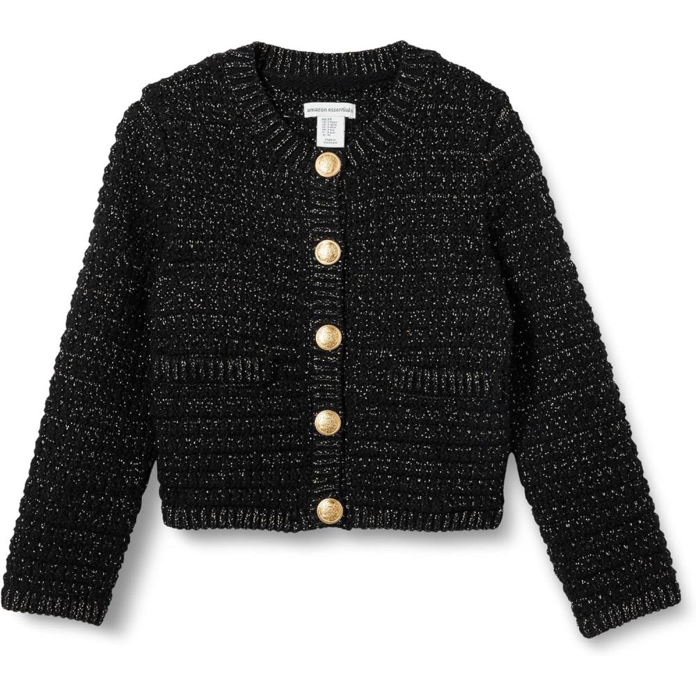 imageAmazon Essentials Girls and Toddlers Knit CardiganBlack