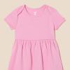 imageAmazon Essentials Baby Girls Short Sleeve Bodysuit Dress Pack of 3PinkApples