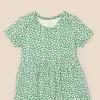 imageAmazon Essentials Baby Girls Short Sleeve Bodysuit Dress Pack of 3Sage Green Ditsy FloralStripe