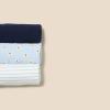 imageAmazon Essentials Baby Girls Swaddle Blankets Pack of 3NavyStripeKoala