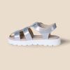 imageAmazon Essentials Girls Closed Toe Fisherman SandalsSilver Glitter