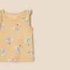 imageAmazon Essentials Girls and Toddlers Ruffle Tank Tops Pack of 3Cool CatTigerTropical Fruit