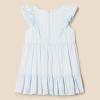 imageAmazon Essentials Girls and Toddlers Ruffle Woven DressLight Blue Stripe