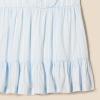 imageAmazon Essentials Girls and Toddlers Ruffle Woven DressLight Blue Stripe