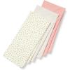imageAmazon Essentials Baby Girls Swaddle Blankets Pack of 3Dusty RoseDotsStripe