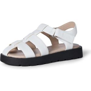 imageAmazon Essentials Girls Closed Toe Fisherman SandalsOffwhite Faux Leather