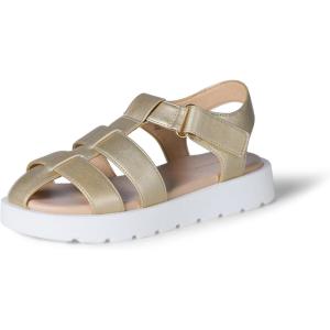 imageAmazon Essentials Girls Closed Toe Fisherman SandalsPale Metallic Gold Faux Leather
