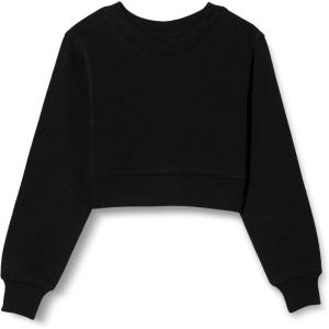 imageAmazon Essentials Girls Cropped SweatshirtBlack