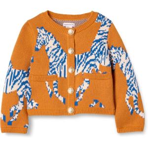imageAmazon Essentials Girls and Toddlers Knit CardiganDark Orange Zebra