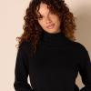 imageAmazon Essentials Cotton Sweaters for Women  FunnelNeck Available in Plus SizeBlack