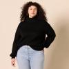 imageAmazon Essentials Cotton Sweaters for Women  FunnelNeck Available in Plus SizeBlack