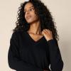 imageAmazon Essentials Womens RelaxedFit Lightweight VNeck Cropped SweaterBlack