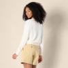imageAmazon Essentials Womens RelaxedFit Lightweight VNeck Cropped SweaterEggshell White