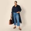 imageAmazon Essentials Womens RelaxedFit Lightweight VNeck Cropped SweaterNavy
