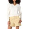 imageAmazon Essentials Womens RelaxedFit Lightweight VNeck Cropped SweaterEggshell White