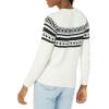 imageAmazon Essentials Crewneck Sweater for Women SoftTouchBlack White Simplified Fairisle
