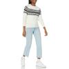 imageAmazon Essentials Crewneck Sweater for Women SoftTouchBlack White Simplified Fairisle