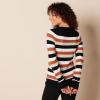 imageAmazon Essentials Womens ClassicFit Soft Touch LongSleeve Crewneck SweaterBlack Brown Rugby Stripe