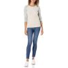 imageAmazon Essentials Womens ClassicFit Soft Touch LongSleeve Crewneck SweaterGrey Oatmeal Heather Color Block