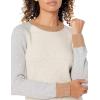 imageAmazon Essentials Womens ClassicFit Soft Touch LongSleeve Crewneck SweaterGrey Oatmeal Heather Color Block