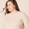 imageAmazon Essentials Womens Crewneck Sweater ClassicFit Soft Touch Long Sleeve PlusSize AvailableBeige