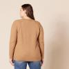imageAmazon Essentials Womens Crewneck Sweater ClassicFit Soft Touch Long Sleeve PlusSize AvailableCamel Heather