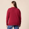 imageAmazon Essentials Womens Crewneck Sweater ClassicFit Soft Touch Long Sleeve PlusSize AvailableDark Red