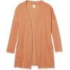 imageAmazon Essentials Womens RelaxedFit Lightweight Lounge OpenFront CardiganLight Caramel