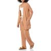 imageAmazon Essentials Womens RelaxedFit Lightweight Lounge OpenFront CardiganLight Caramel