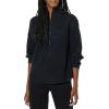 imageAmazon Essentials Womens Sweaters Dressy Casual Mid Gauge Stretch Half Zip Polo CollarBlack