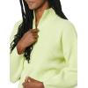 imageAmazon Essentials Womens Sweaters Dressy Casual Mid Gauge Stretch Half Zip Polo CollarBright Olive Green