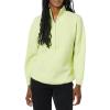 imageAmazon Essentials Womens Sweaters Dressy Casual Mid Gauge Stretch Half Zip Polo CollarBright Olive Green