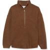 imageAmazon Essentials Womens Sweaters Dressy Casual Mid Gauge Stretch Half Zip Polo CollarChocolate Heather