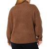 imageAmazon Essentials Womens Sweaters Dressy Casual Mid Gauge Stretch Half Zip Polo CollarChocolate Heather