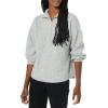 imageAmazon Essentials Womens Sweaters Dressy Casual Mid Gauge Stretch Half Zip Polo CollarGrey Heather