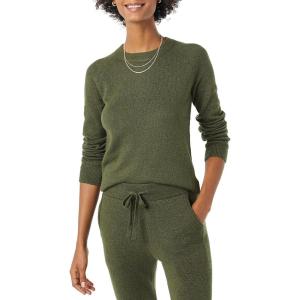 imageAmazon Essentials Womens ClassicFit Soft Touch LongSleeve Crewneck SweaterDark Olive