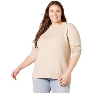imageAmazon Essentials Womens Crewneck Sweater ClassicFit Soft Touch Long Sleeve PlusSize AvailableBeige