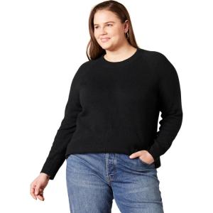 imageAmazon Essentials Womens Crewneck Sweater ClassicFit Soft Touch Long Sleeve PlusSize AvailableBlack