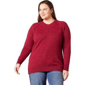 imageAmazon Essentials Womens Crewneck Sweater ClassicFit Soft Touch Long Sleeve PlusSize AvailableDark Red