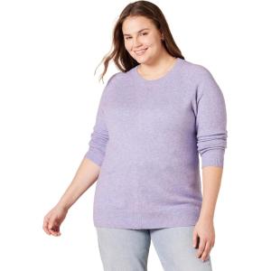 imageAmazon Essentials Womens Crewneck Sweater ClassicFit Soft Touch Long Sleeve PlusSize AvailableLavender
