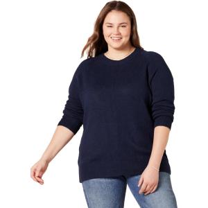 imageAmazon Essentials Womens Crewneck Sweater ClassicFit Soft Touch Long Sleeve PlusSize AvailableNavy