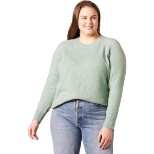 imageAmazon Essentials Womens Crewneck Sweater ClassicFit Soft Touch Long Sleeve PlusSize AvailableSage Green Heather