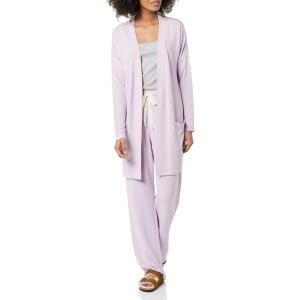 imageAmazon Essentials Womens RelaxedFit Lightweight Lounge OpenFront CardiganLavender