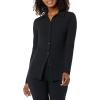 imageAmazon Essentials Womens Wide Rib Long Sleeve Buttonup Collared Cardigan Previously Daily RitualBlack