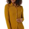 imageAmazon Essentials Womens Wide Rib Long Sleeve Buttonup Collared Cardigan Previously Daily RitualBrown