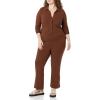 imageAmazon Essentials Womens Wide Rib Long Sleeve Buttonup Collared Cardigan Previously Daily RitualChocolate